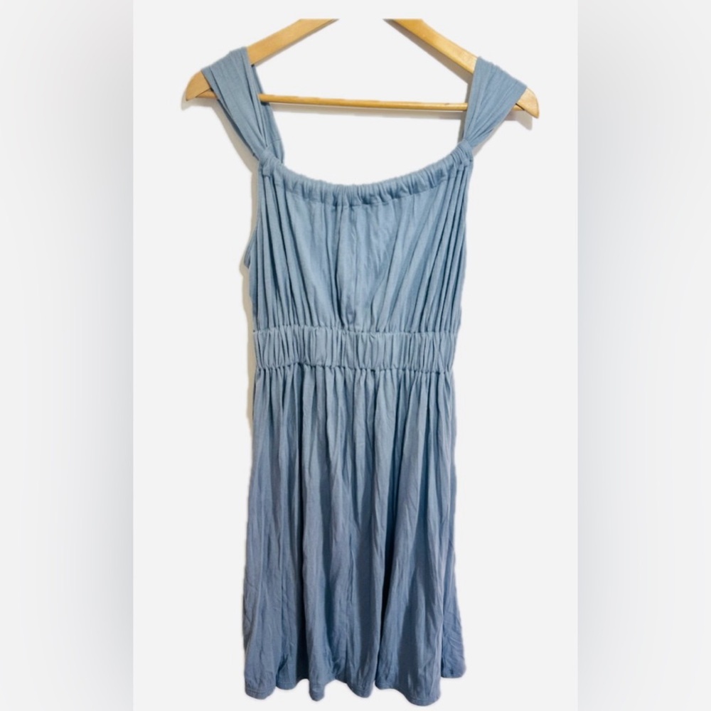Mossimo Dress Light Blue Wide Strap Elastic Waist Baby Doll Size Small